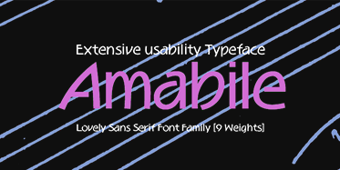 amabile Extensive usability Typoeface