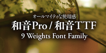 オールマイティな使用感 和音Pro/和音TTF 2WeightsFontFamily