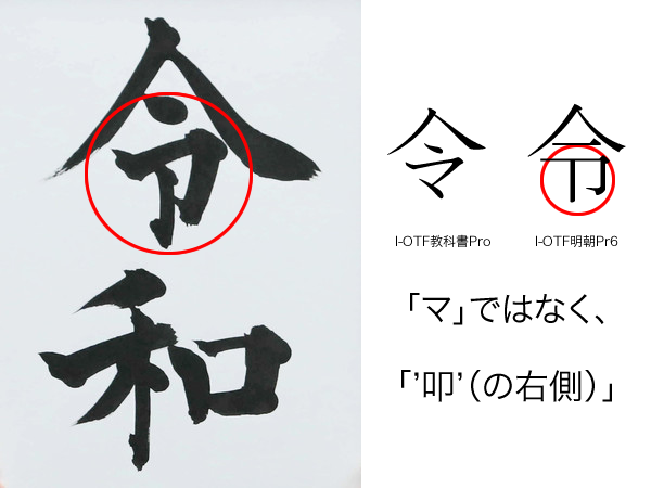 気になるフォント：新元号「令和」