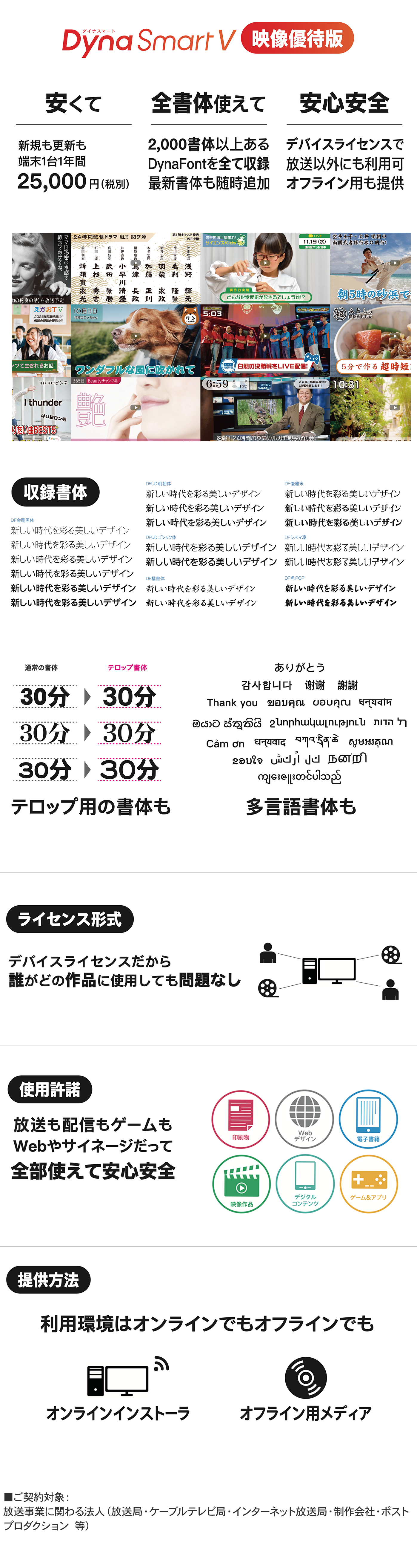 安く全書体使えて安心安全